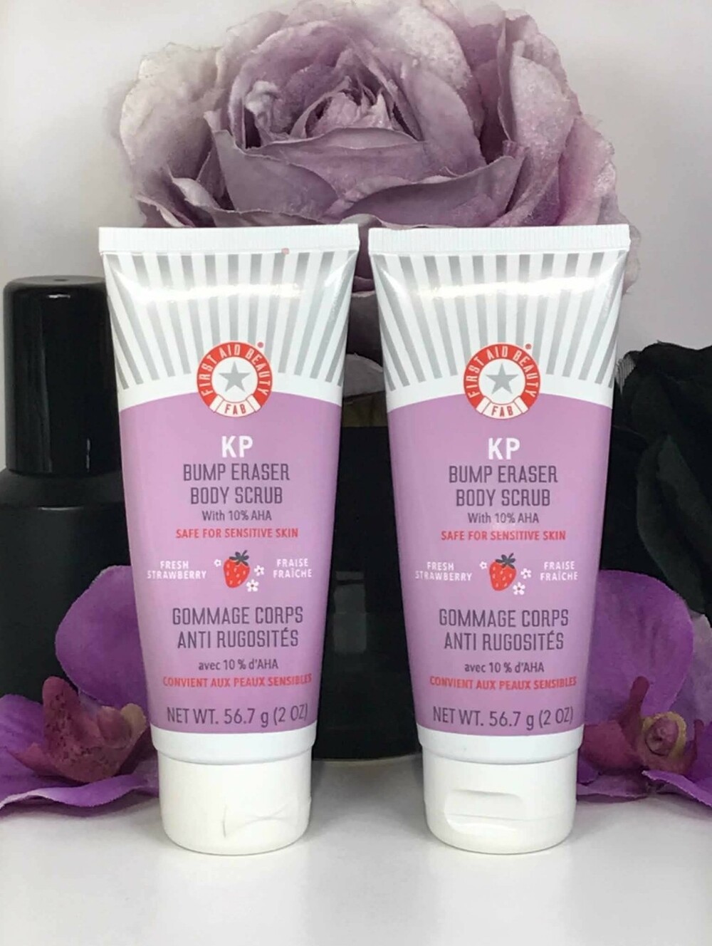2x First Aid Beauty Strawberry KP Bump Eraser Body Scrub BUNDLE 56.7g Each *NEW!